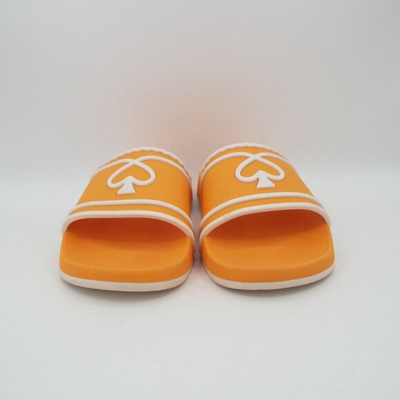 Kate Spade New York Orange Brigitte Pool Slide Sandals Size 8B - Picture 4 of 10